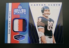 MIKE DITKA 2020 PANINI PLATES & PATCHES #CC-3 CANTON CLOTH PATCH BLUE /50 BEARS