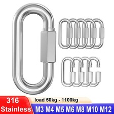 Quick Link For Chain Shackle - A4 316 Marine Grade Stainless Steel M3 M4 M5-M12