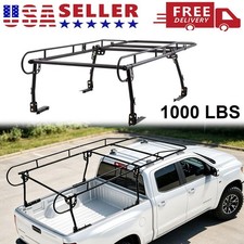 Adjustable Steel Full Size Trunk Bed Pickup Truck Ladder Rack 1000lbs Black Adjustable Steel Full Size Trunk Bed Pickup Truck Ladder Rack 1000lbs Black