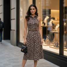 Zimmermann Bonita Halterneck Dress Size 2 / 12 AU / 8 US BNWT Leopard Midi