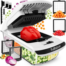 Vegetable Chopper Spiralizer Food Prep Tool 2 in 1 White Kitchen Gadgets
