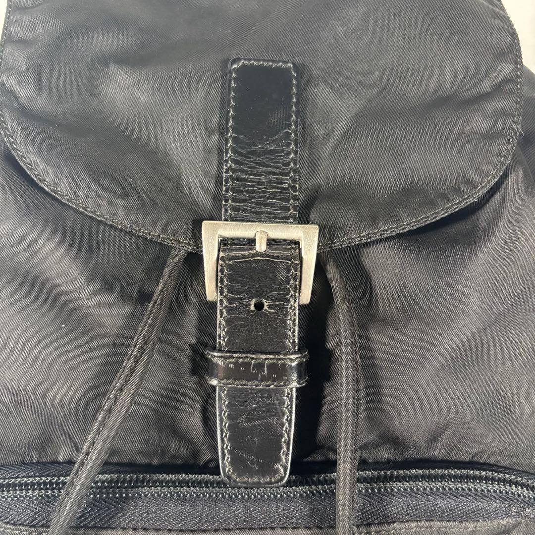 Prada drawstring backpack Tessuto nylon white tag… - image 8