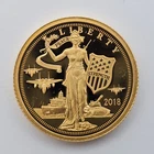 2018 $5 1/10th oz .24 Fine (.024oz AGW) Gold Liberty Cook Islands PROOF Coin
