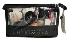 Clear Plastic Travel Size Black Make up Bag 1pc