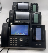 LOT OF 3 Yealink SIP-T48G Gigabit IP Phone W/ Expansion Module EXP40