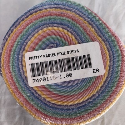 New Sealed RJR Fabrics - Pretty Pastel Pixie Strips  - Jelly Roll 2.5 Inch