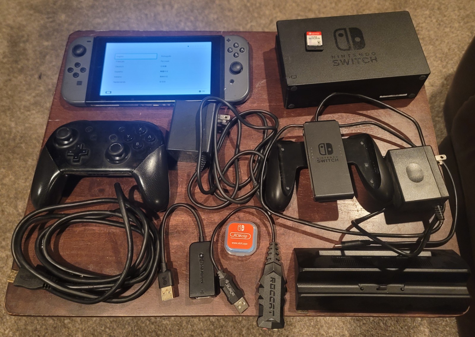 [BUNDLE, READ DESC] Nintendo Switch HAC-001(-01) 32GB Console with Gray Joy‑Con