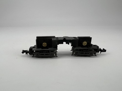 #ad N Scale Diesel Locomotive Chassis Frame w Trucks Wheels Black Parts Good $12.99