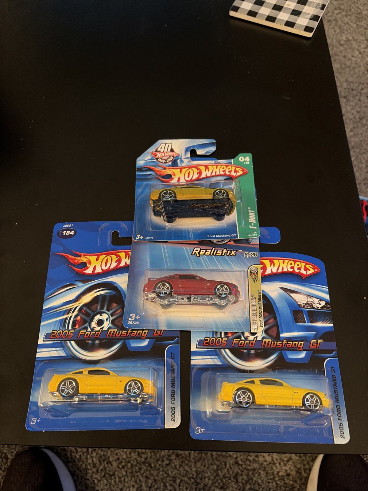 hot wheels 2005 ford mustang gt  mainline Lot of 5 With variations HTF black