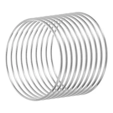 10 Pcs 4 Inch Dream Catcher Rings Metal Macrame Wreath Floral Hoop Silver