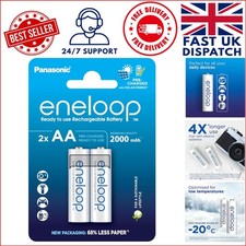 Panasonic Eneloop AA Rechargeable Batteries, 2000 mAh, 2-Pack Eco-Friendly 18.98 per battery