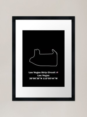 Las Vegas Track Print Gerahmte Kunst Pr Gerahmtes Wandbild Poster Leinwanddruck Bild