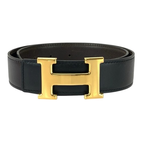 HERMES Constance H buckle reversible belt Noir Black Brown