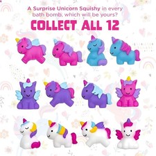 Unicorn Bath Bomb for Girls with Surprise Squishy Toys Inside by Two Sister -...