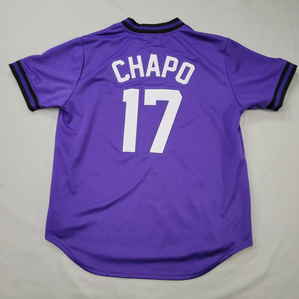 Camiseta deportiva Hudson Outerwear 3X púrpura Cartel Chapo 17 ropa de calle estilo béisbol Foto 2 de 4