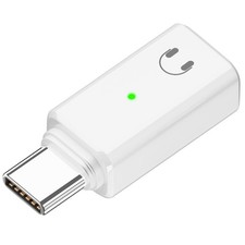 AuviPal USB C to Lightning Audio Adapter, C Male White