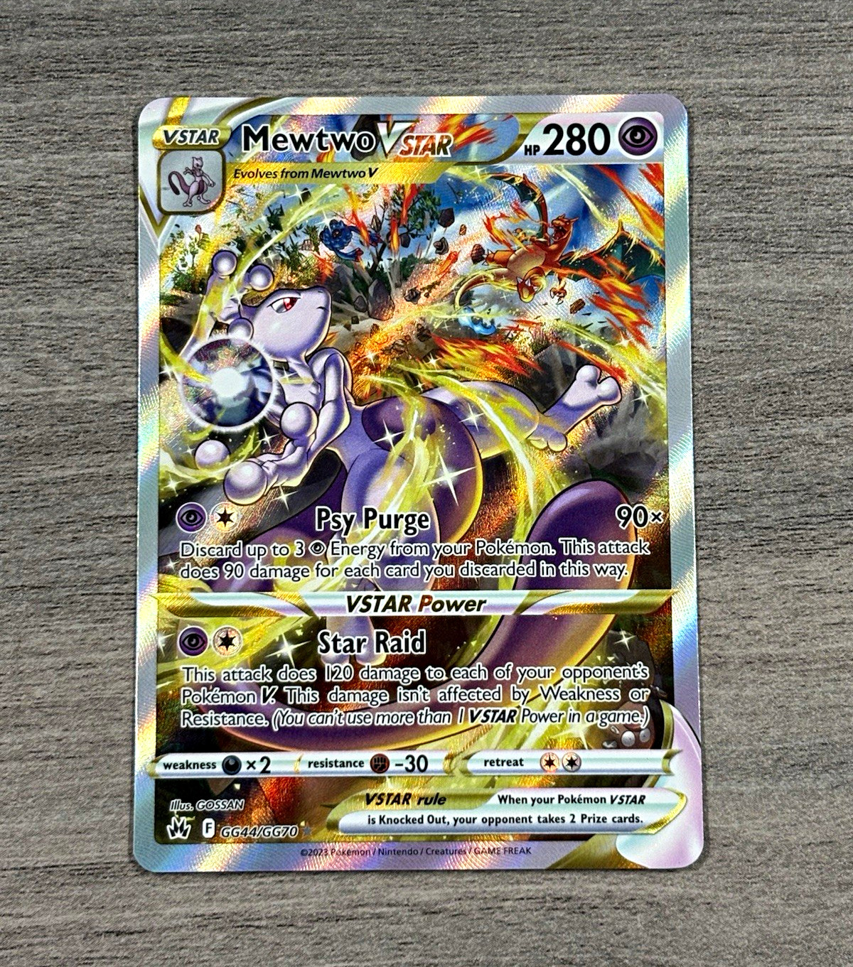 Mewtwo VSTAR GG44/GG70 Crown Zenith Galarian Gallery Pokemon TCG NM