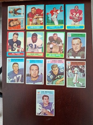 1957 Topps, 1963 Topps, 1966 Philadelphia football Cards. Your Choice. Mostly VG