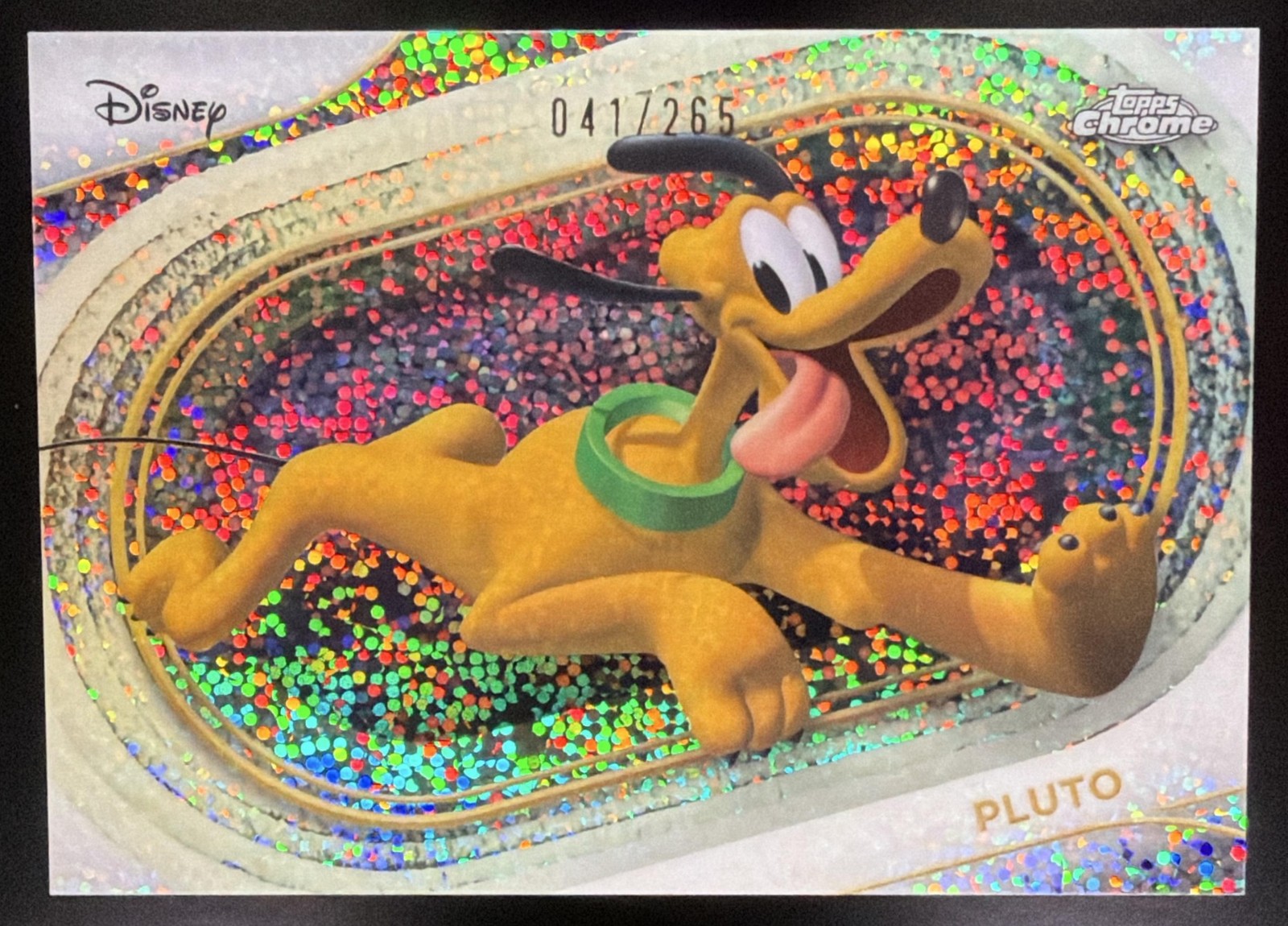 2025 Topps Chrome Disney Pluto #95 Image Variation Speckle Refractor 41/265