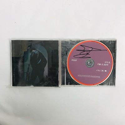 Post Malone SIGNED Hollywoods Bleeding CD Autographed, Damaged Case