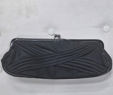 Simply Vera Vera Wang Black Pleated Kiss Lock Clutch