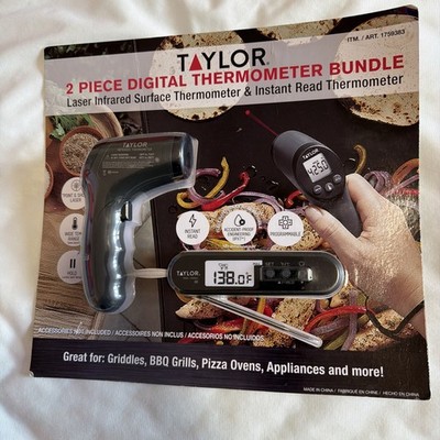 Taylor 2-Piece Digital Thermometer Bundle -Instant Read & Laser Infrared Surface
