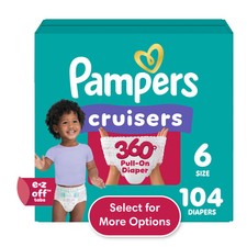 Pampers, Cruisers 360 Baby Diapers, Size 6, 104 ct