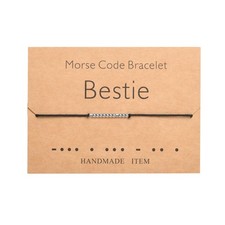 Adjustable Bestie Morse Code Bracelet, Secret Message Friendship Trendy Jewelry