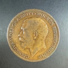 1911 UK One Penny – Well‑Worn Detail