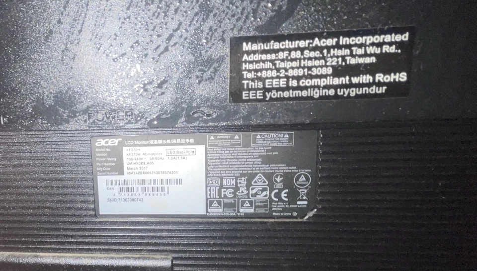 ACER Monitor 240 Hz - Bild 3 von 3