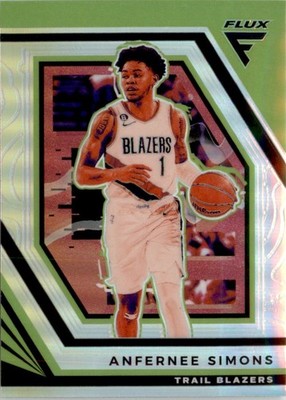 Anfernee Simons 2022-23 Panini Flux Silver Prizms #150 Portland Trail Blazers