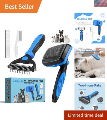 Professional Quality 4-in-1 Dog & Cat Grooming Kit - Essential Grooming Tools