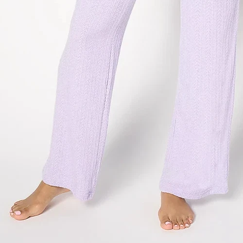 Juego de salón de 3 piezas MUK LUKS regular tejido con cable y nube de ensueño violeta S A656001 Foto 4 de 4