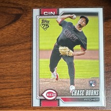 Topps 2026 Series 1 Chase Burns Rookie Cincinnati Reds Base Set #312