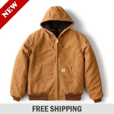 Carhartt 106673 Iconic J140 Firm Duck Active Jac Hooded Jacket / FULL SIZE - NEW