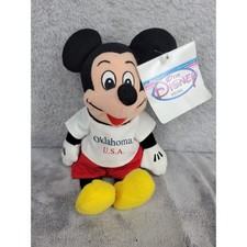 Disney Store Mickey Mouse Plush Toy Oklahoma USA Souvenir Stuffed Animal
