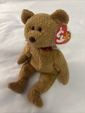 TY Curly The Beanie Baby Bear DOB 4/12/96 Style 4052