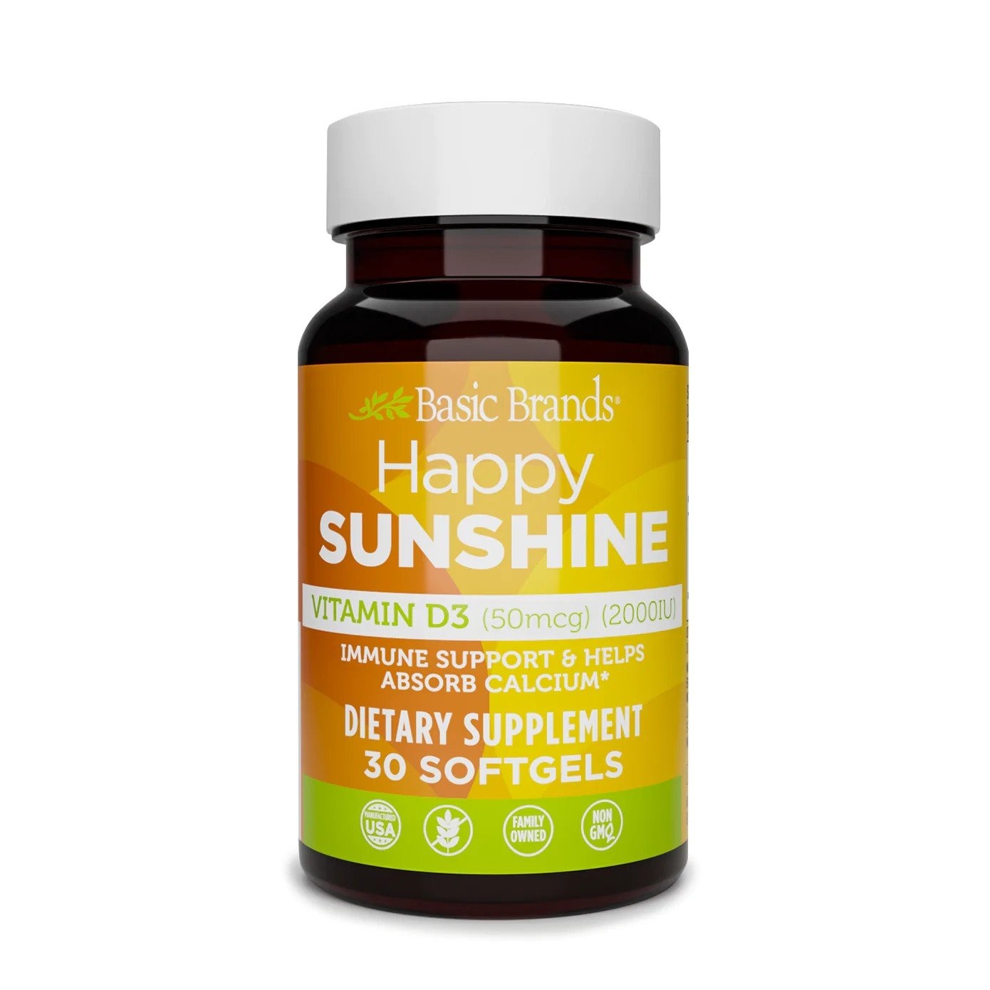 Basic Organics Витамин D3 2000 МЕ 30 капсул