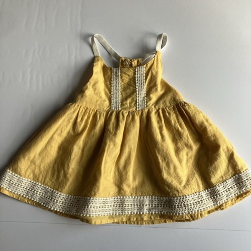 Isaac Mizrahi Yellow White Lace 3T 100% Cotton Sundress Formal