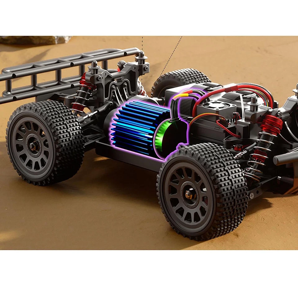 40km/h 1/14 RC Pickup Truck Q130C 4×4 Off Road Vehicle Brushless Motor Light RTR - Image 3 of 4
