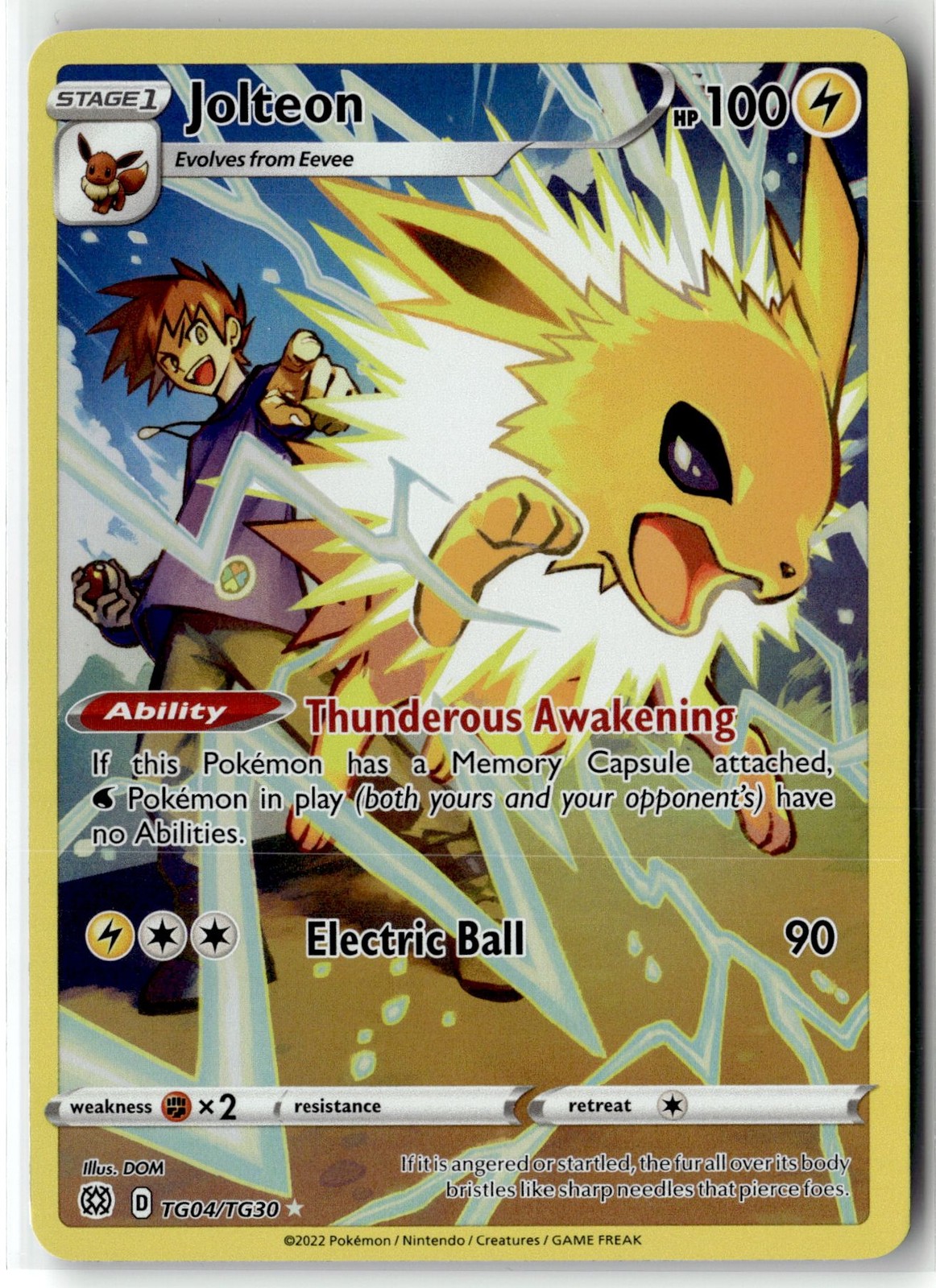 Jolteon ⭐️ TG04/TG30 Holo Brilliant Stars Trainer Gallery Pokemon NM