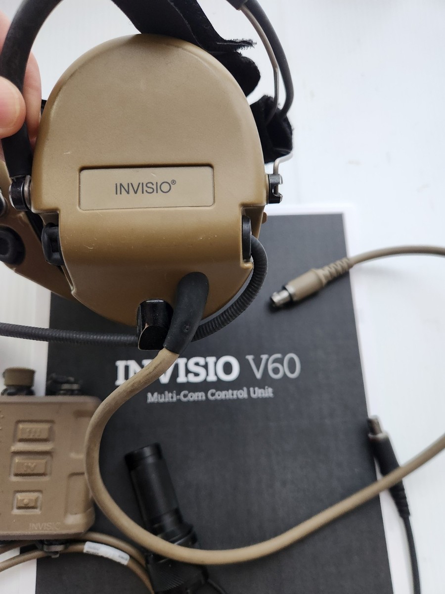 Genuine INVISIO T5 Tri COMMS FULL Kit With V60 PTT/battbox, tested