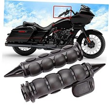 1" Motorcycle Handlebar Hand Grips w/Throttle Compatible with Sportster Black