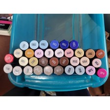 Lot of 34 Spectrum Noir Alcohol Markers Double Ended Chisel Fine