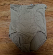 Flexees Shape Wear Size 1X-2XL  High Waisted Brief Beige 5144 Hook  Eye Firm