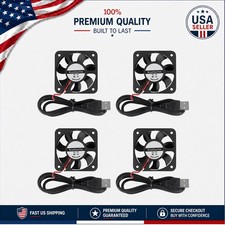 4PC USB 5V 50mm Cooling Fans - 4200 RPM for Desktops  Laptops, High Airflow