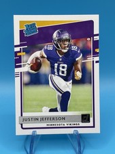 2020 Donruss Justin Jefferson Rated Rookie #313, Vikings!  Rookie card. MINT!. rookie card picture
