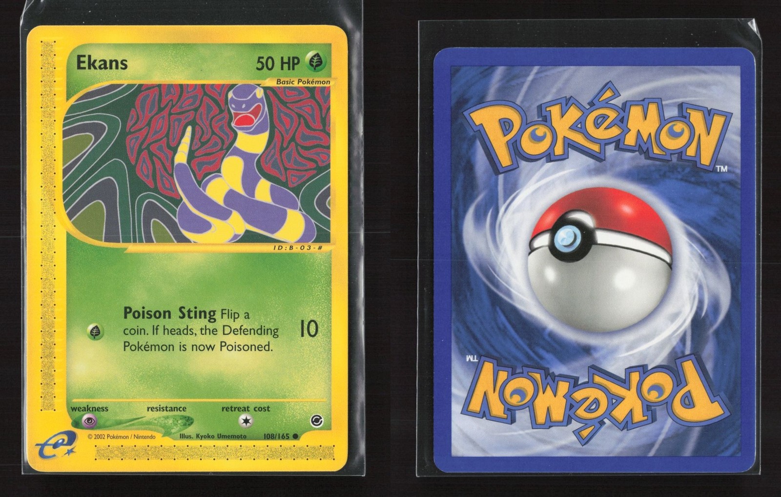 Ekans 108/165 Common Expedition Base Set Pokemon NM