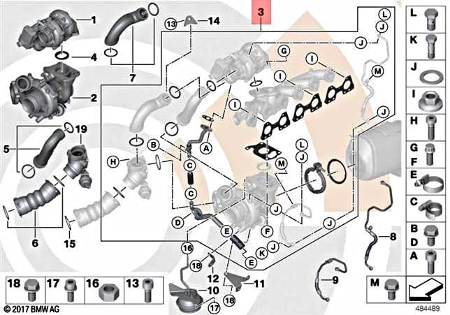 Genuine BMW X5 X6 E70 E71 F01 F07 F10 Installation Kit 