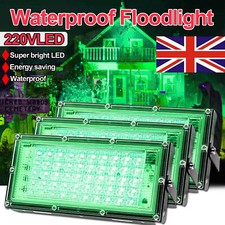 Green LED Security Floodlight 50W Flood Lights Work Indoor Outdoor Garden Lamp